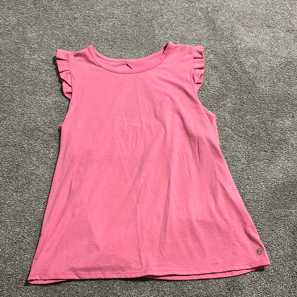 Lilly Pulitzer Pink Ruffle Tank Top